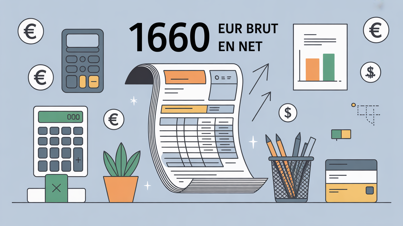 fiche de paie 1660 brut en net