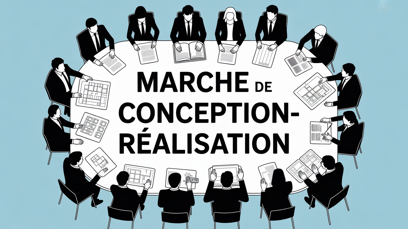 Acheteurs publics et entrepreneurs autour d'une table Marche de Conception Realisation