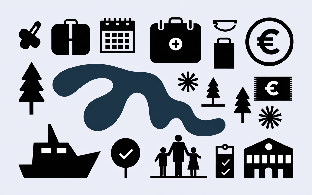 Infographie organisation visite lac Majeur budget checklist