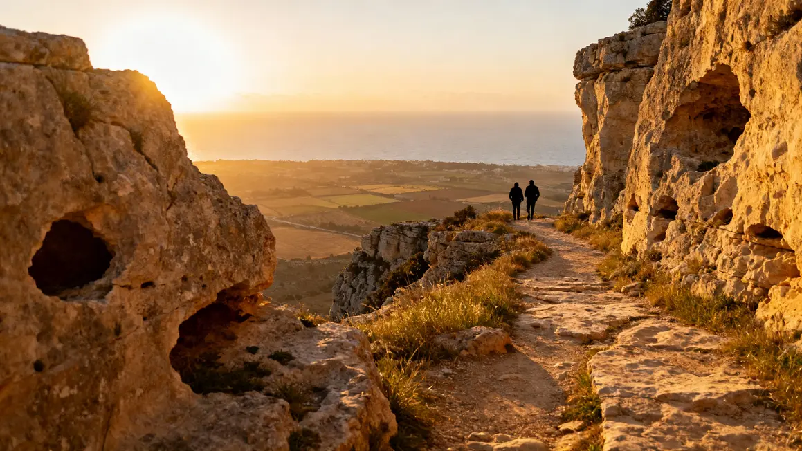 Falaises Dingli Malte randonnée sentiers panorama mer campagne