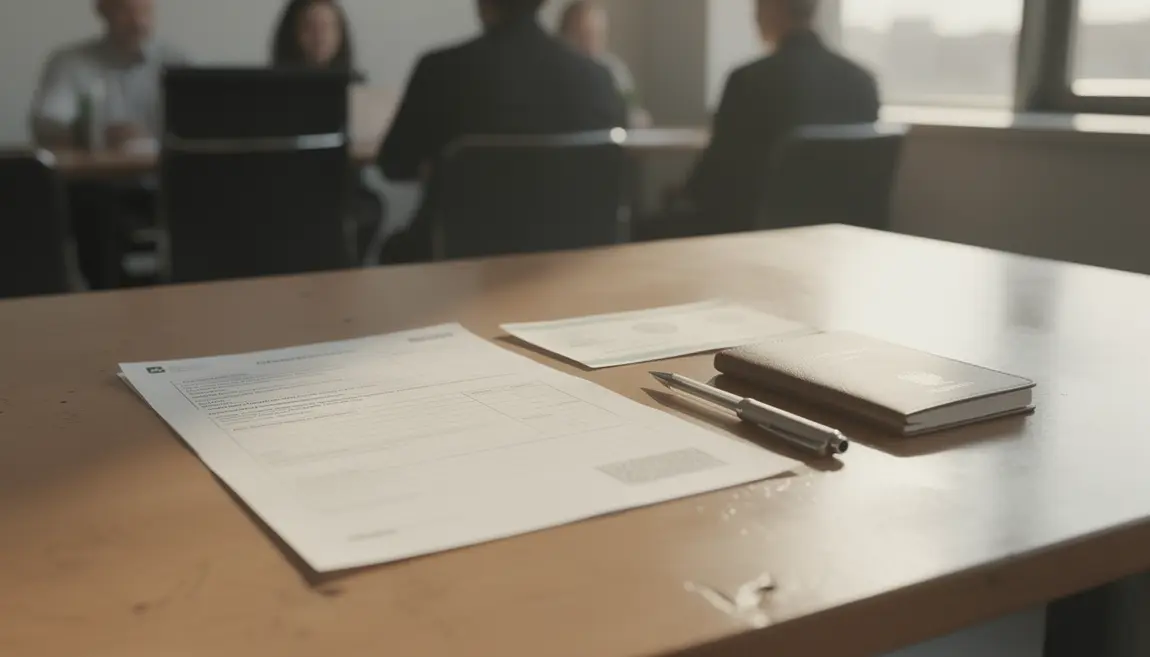 Scène administrative formulaire et chèque mille cinq cent euros