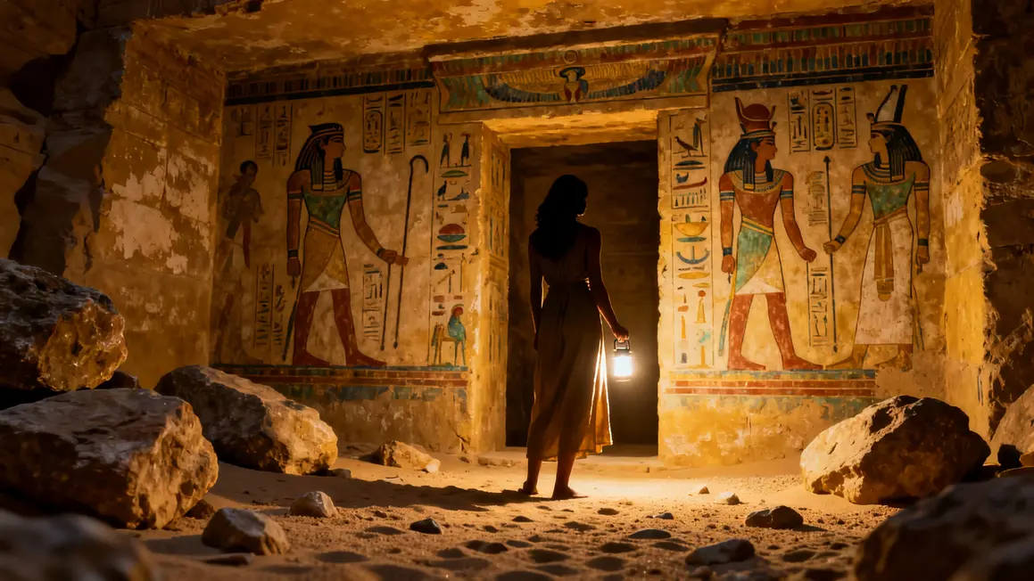 Décor egyptien tombe Vallee des Reines Louxor