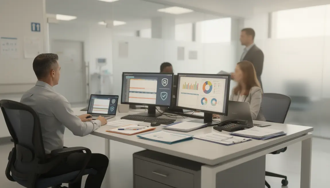 Agents RH hôpital sur Gesforme Evolution, graphiques et sécurité des données