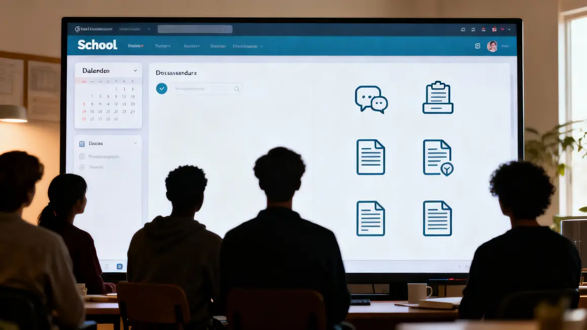 Dashboard LISE ENSAM avec agenda, messagerie et documents