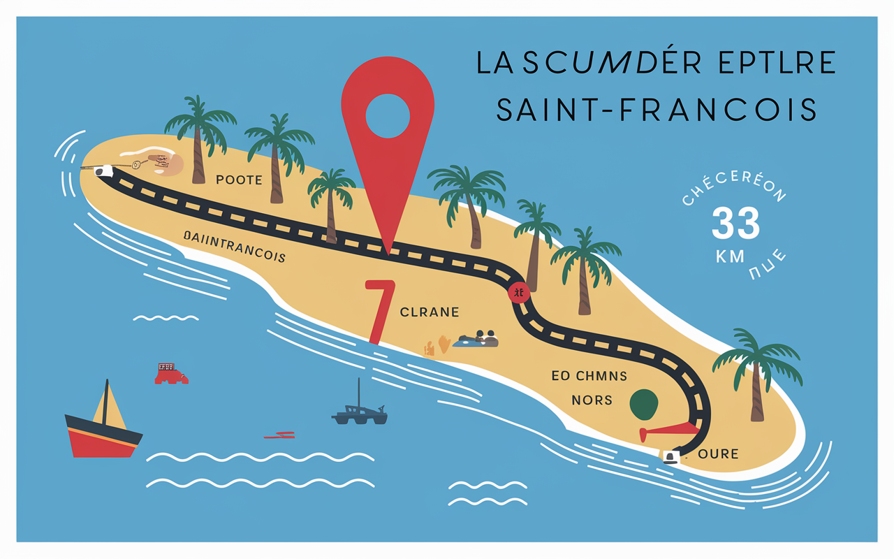 anse des rochers carte saint francois guadeloupe