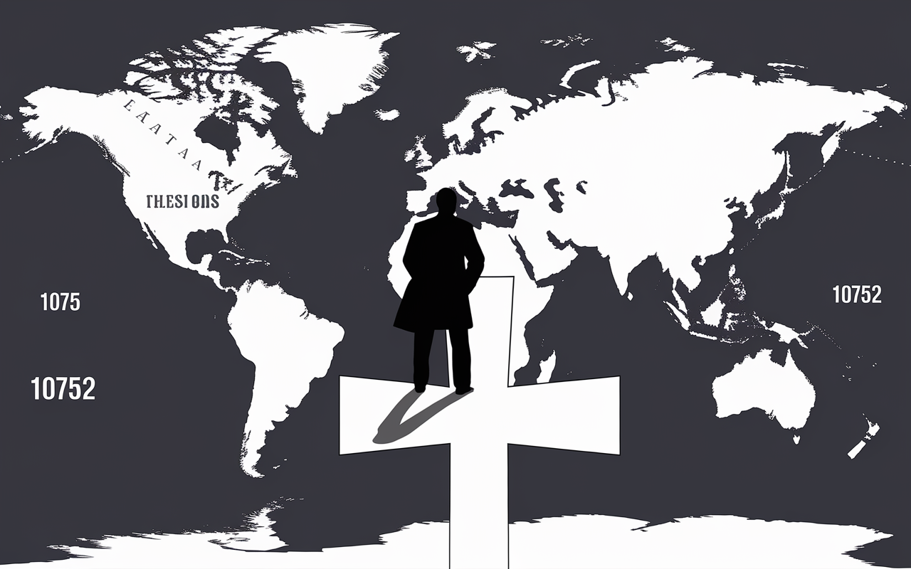 capitale en x carte mondiale croix