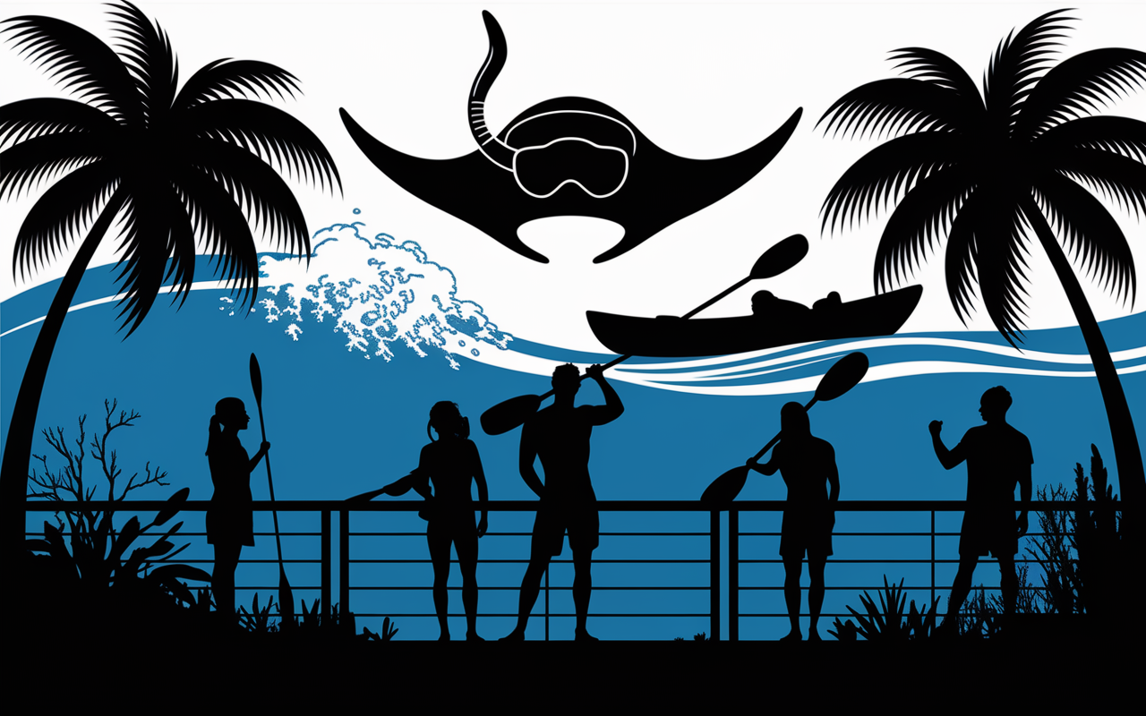 ceningan lembongan activites snorkeling kayak raie manta