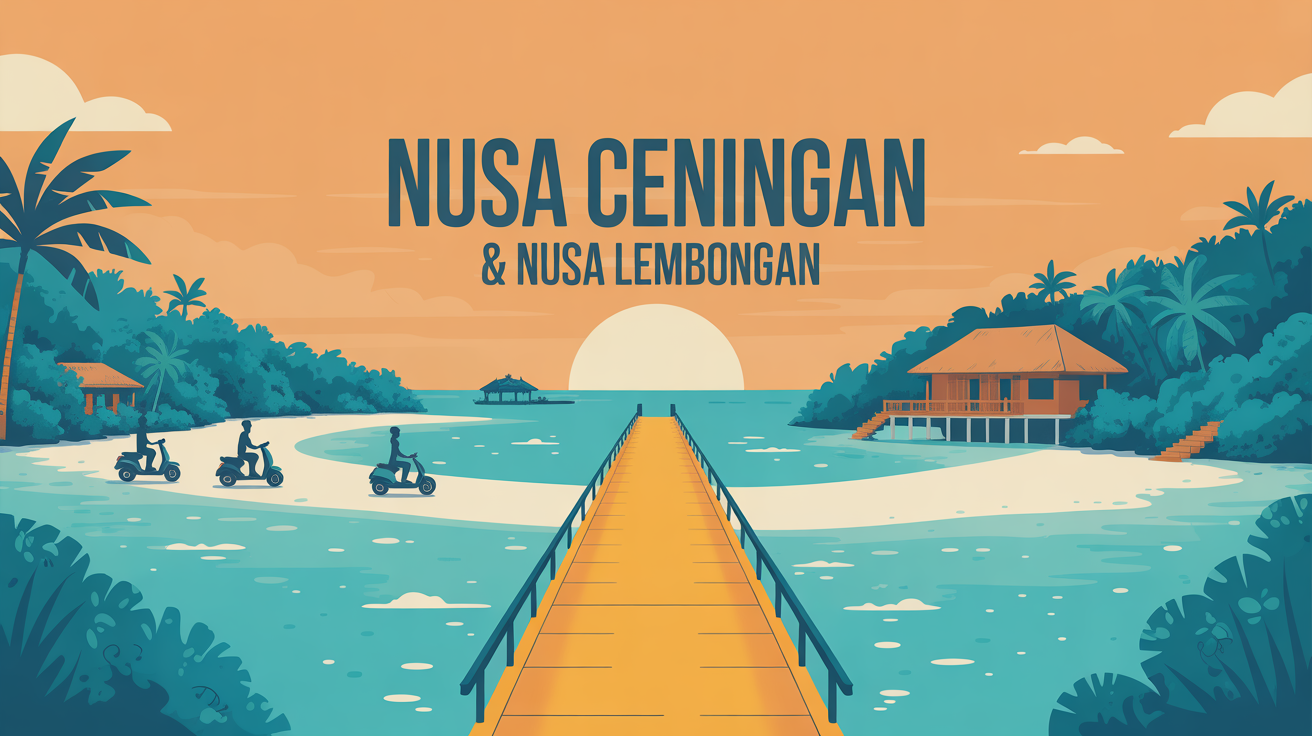 ceningan lembongan mangrove lagon pont jaune