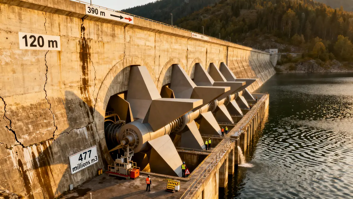 profil barrage Bort-les-Orgues chiffres turbines