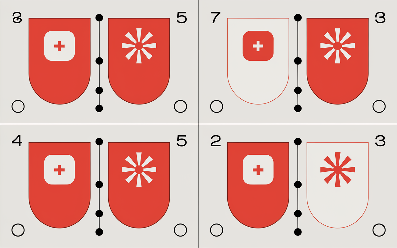 comparaison drapeau rouge et blanc pays differences