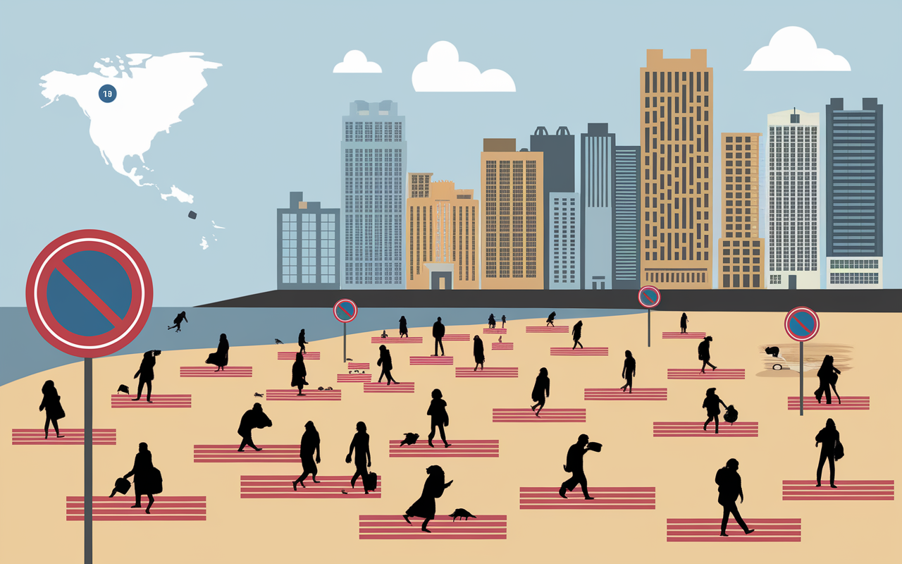 zones rouges endroit a eviter en italie panneaux illustration