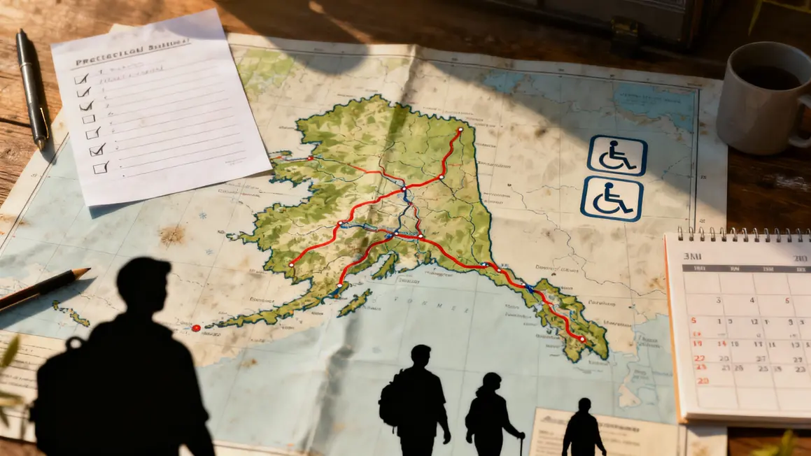 Carte Alaska accessibilité itinéraire adapté