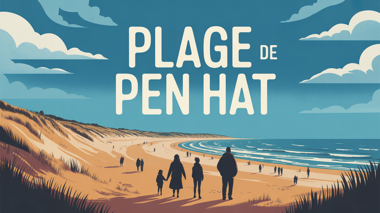 Vue stylisée plage de Pen Hat Bretagne