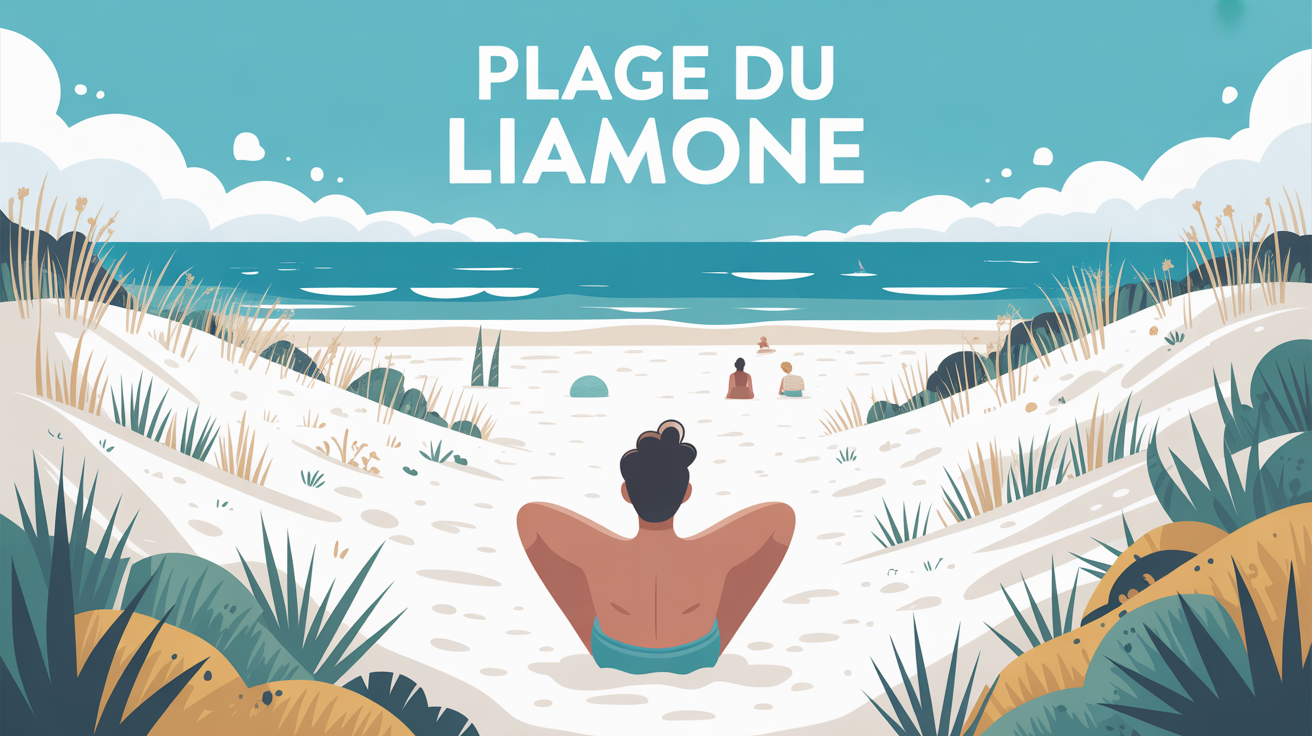 vue panoramique plage du liamone avec dunes et mer