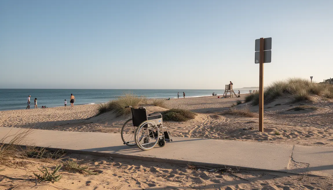 Vue sur la plage du Petit Nice accessible avec dune, familles, Bassin d’Arcachon