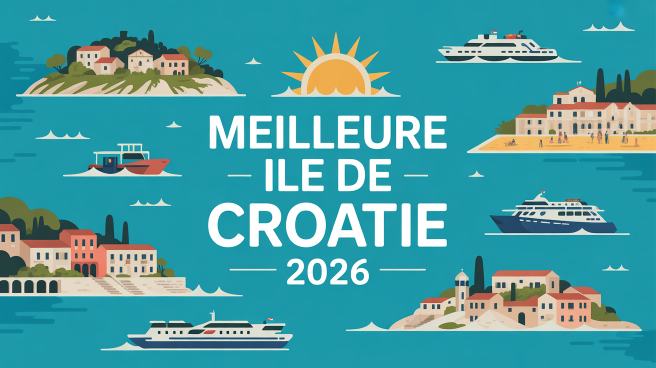 quelle ile visiter en croatie illustration iles ferries plage