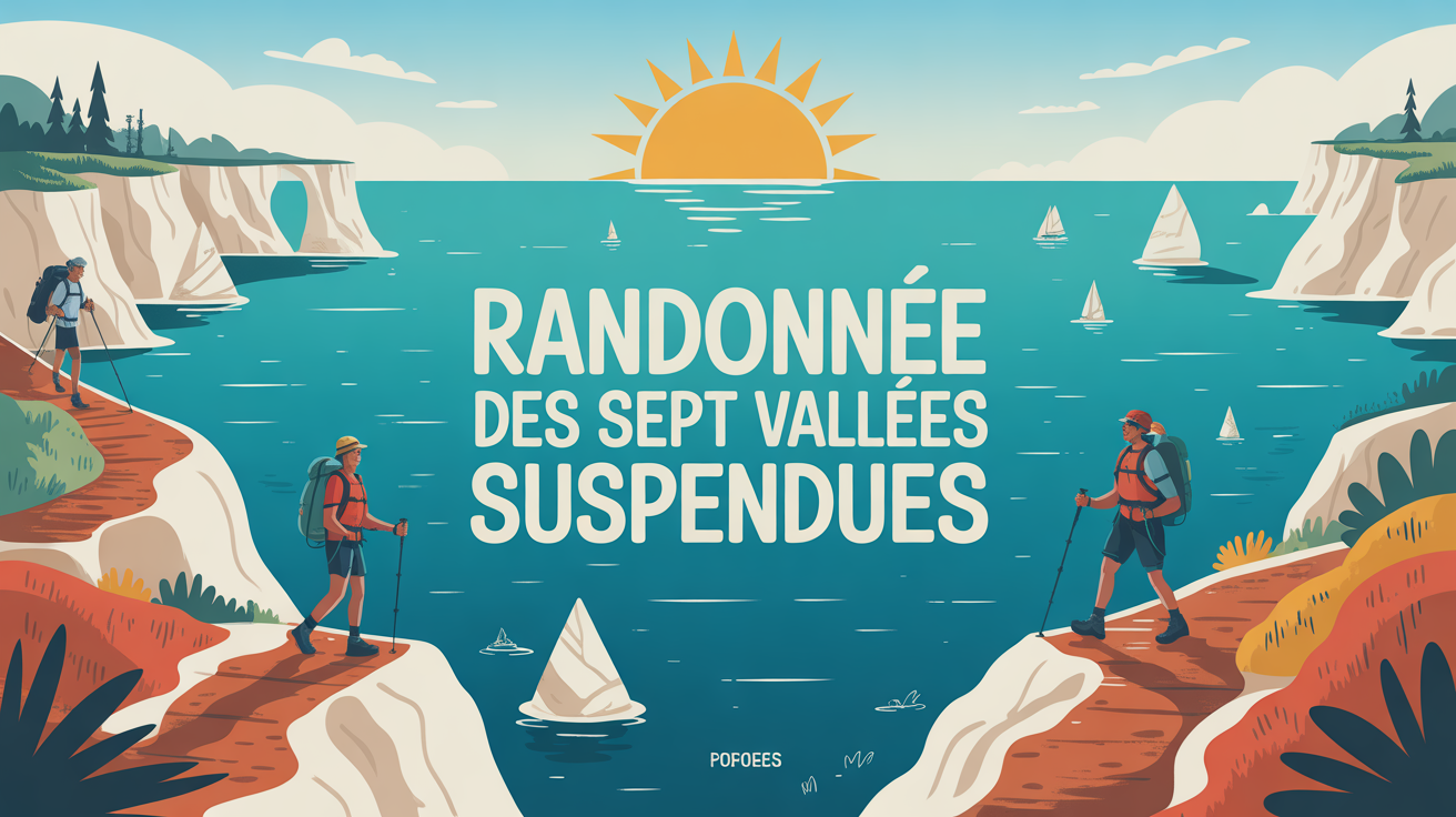 Randonnée des sept vallées suspendues sentier côtiers falaises et marcheurs