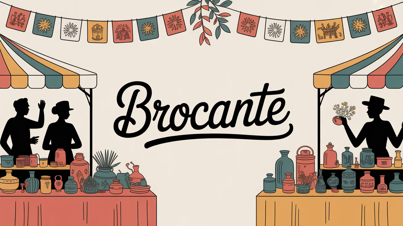 marché brocante sabradou illustration