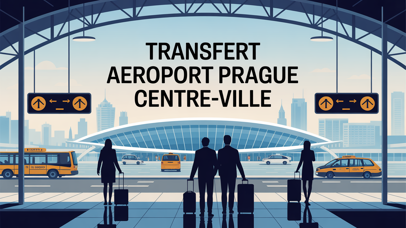 Aeroport prague au centre ville voyageurs transport