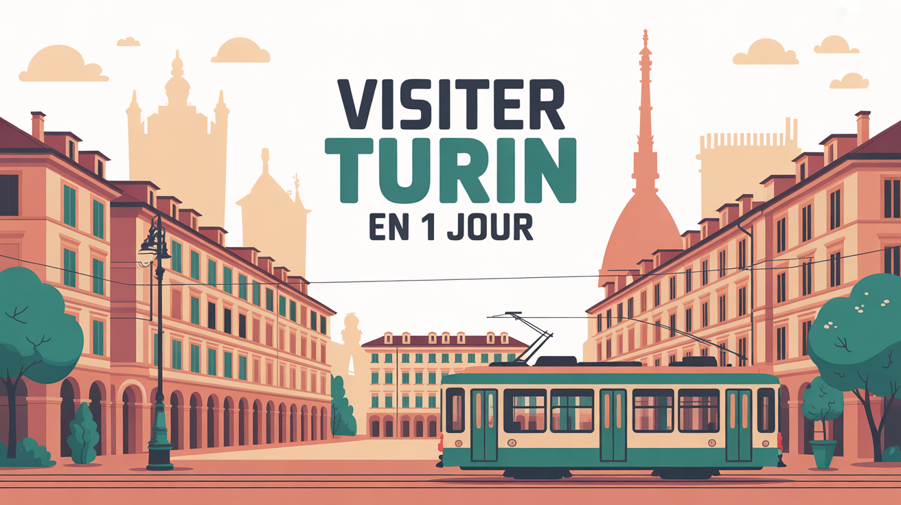 visiter turin en 1 jour centre ville stylisé