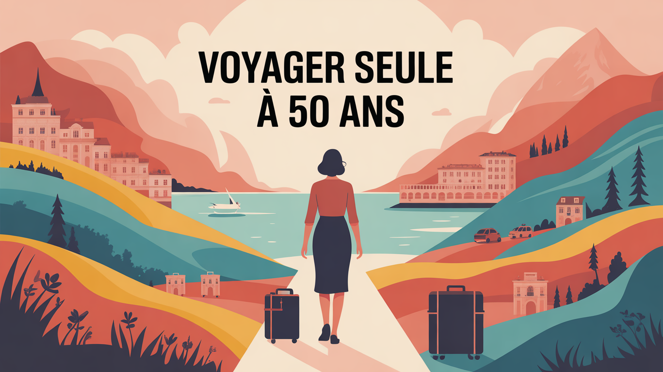 voyager seule femme 50 ans sur sentier symbolique
