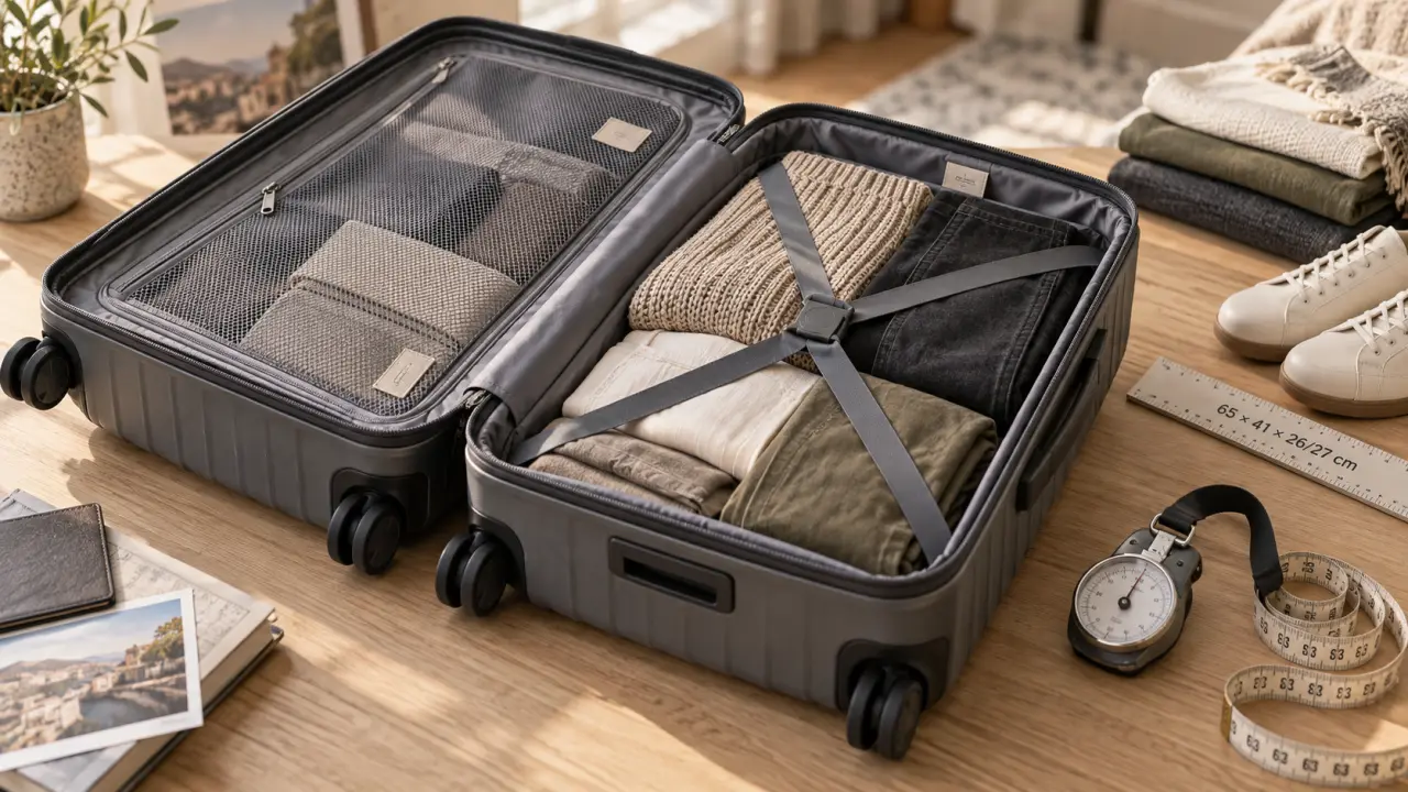 Valise 20 kg dimensions : photo valise ouverte